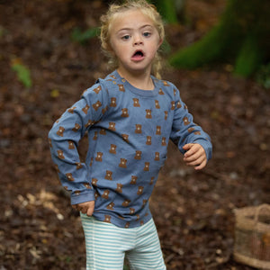 Blue Bear Easy Feeding Adaptive Long Sleeve Shirt - 1 Left Size 7-8 years-Little Green Radicals-centristecnologia