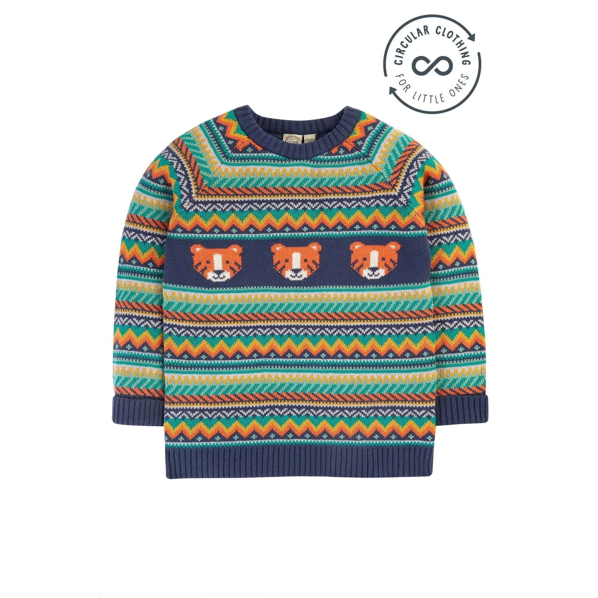 Fairisle / Tiger Fowey Fairisle Knitted Sweater - 2 Left Size 6-7 & 7-8 years-Frugi-centristecnologia