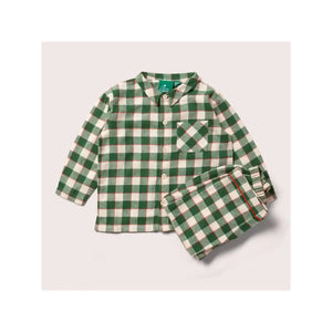 Fern Green Check Flannel PJs-Little Green Radicals-centristecnologia