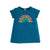 Frugi Emery Printed Top in Loch Blue / Rainbow in 7-8 years-Warehouse Find-centristecnologia