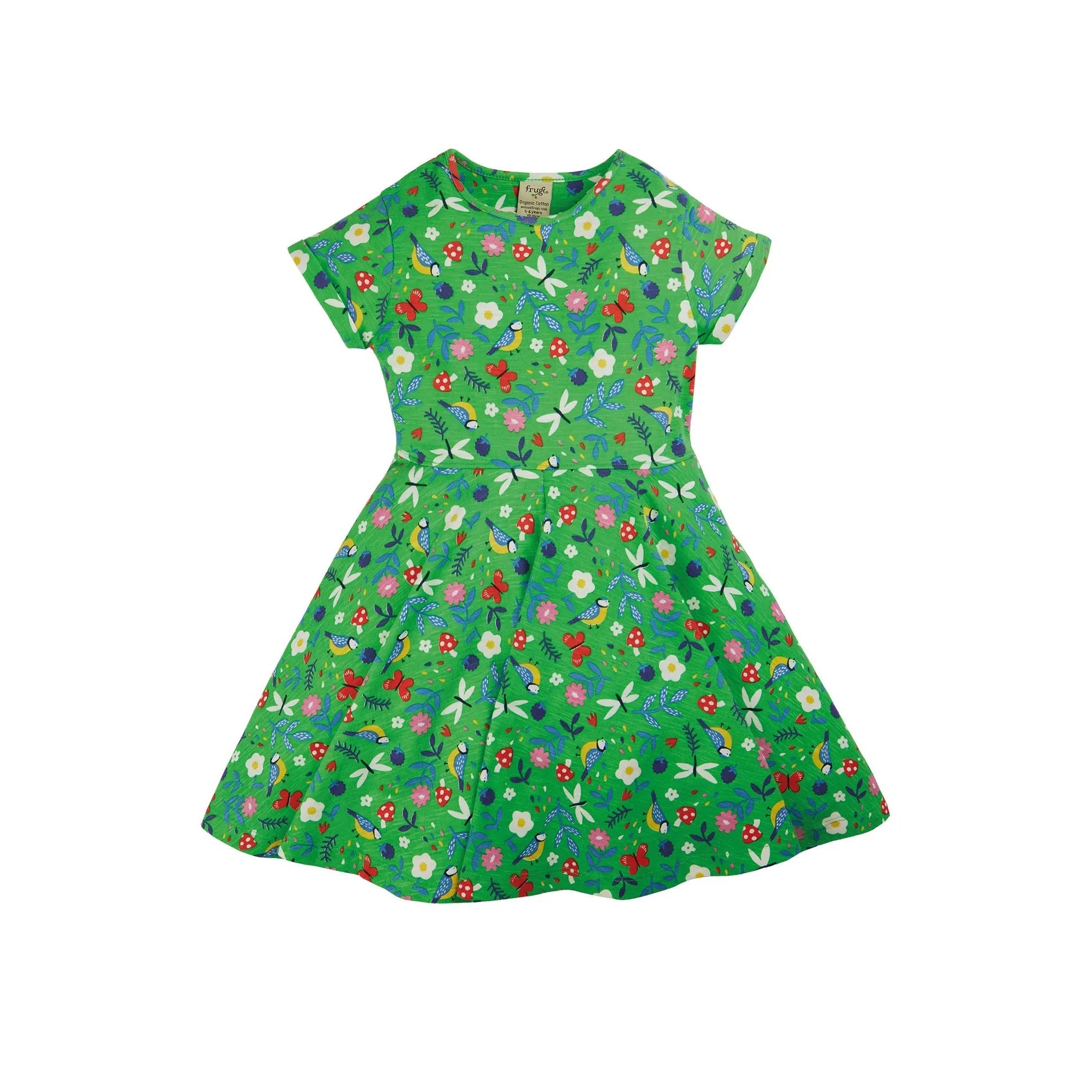 Frugi Sarah Slub Short Sleeve Skater Dress in 7-8 years-Warehouse Find-centristecnologia