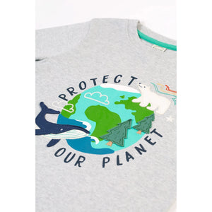 Grey Marl / Protect Your Planet Adventure Applique-Frugi-centristecnologia