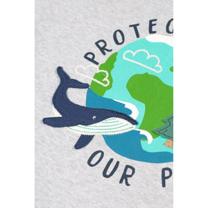 Grey Marl / Protect Your Planet Adventure Applique-Frugi-centristecnologia