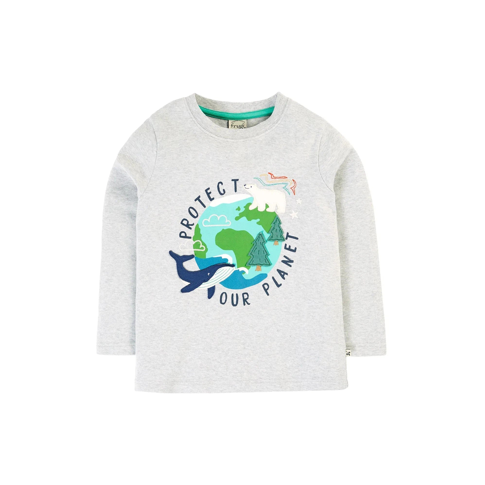 Grey Marl / Protect Your Planet Adventure Applique-Frugi-centristecnologia