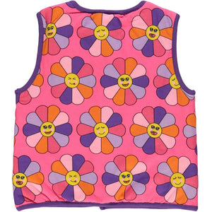 Pink Flower Reversible Vest - 2 Left Size 4-5 & 11-12 years-Smafolk-centristecnologia