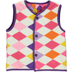 Pink Flower Reversible Vest - 2 Left Size 4-5 & 11-12 years-Smafolk-centristecnologia