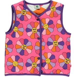 Pink Flower Reversible Vest - 2 Left Size 4-5 & 11-12 years-Smafolk-centristecnologia