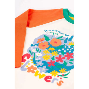 Soft White / Flowers Tamar Raglan-Frugi-centristecnologia