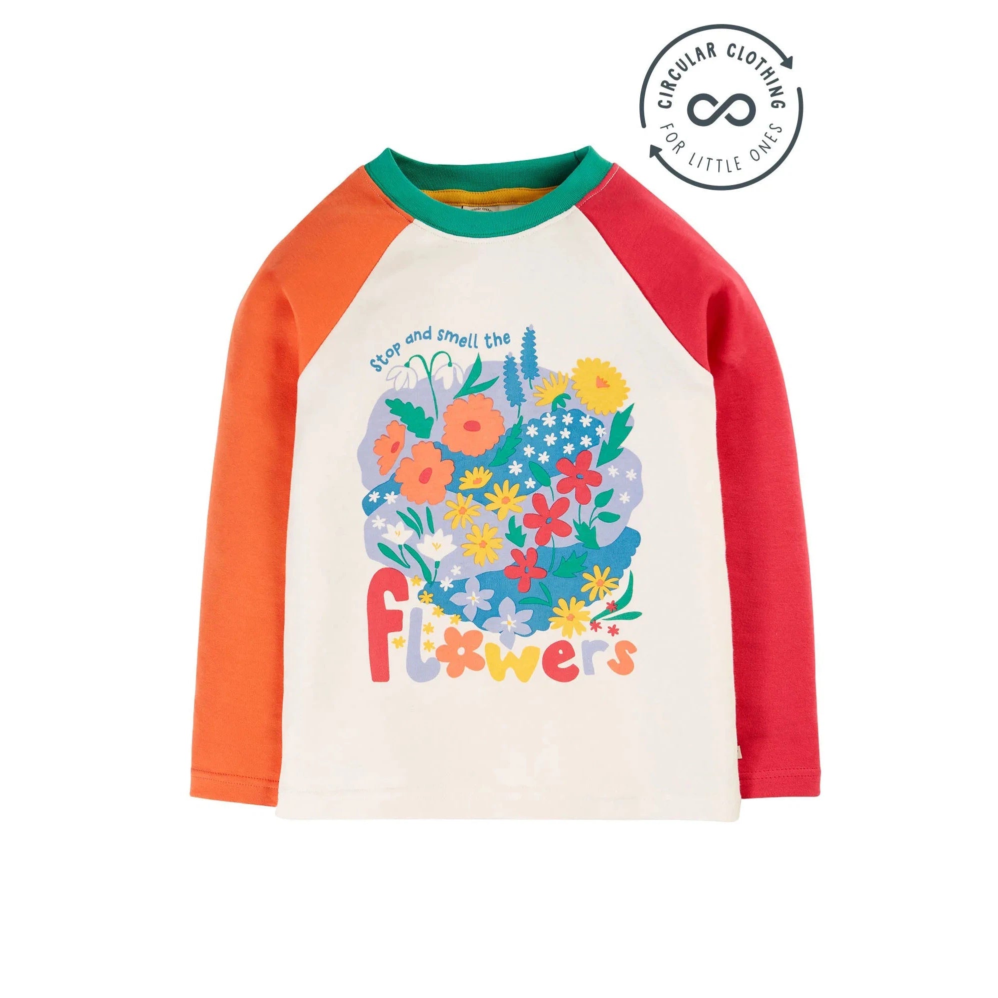 Soft White / Flowers Tamar Raglan-Frugi-centristecnologia