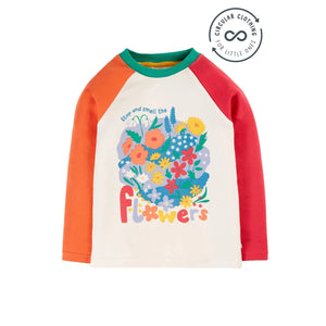 Soft White / Flowers Tamar Raglan-Frugi-centristecnologia