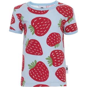 VISA Short Sleeve Shirt - Strawberry on Blue - 2 Left Size 4-5 & 6-7 years-PaaPii-centristecnologia