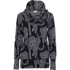 Adult's HALLA Cheetah Hoodie in Dark Grey-PaaPii-centristecnologia