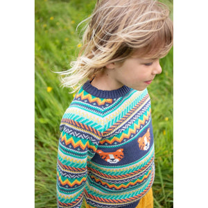 Fairisle / Tiger Fowey Fairisle Knitted Sweater - 2 Left Size 6-7 & 7-8 years-Frugi-centristecnologia